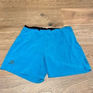 Large blue Salomon running shorts